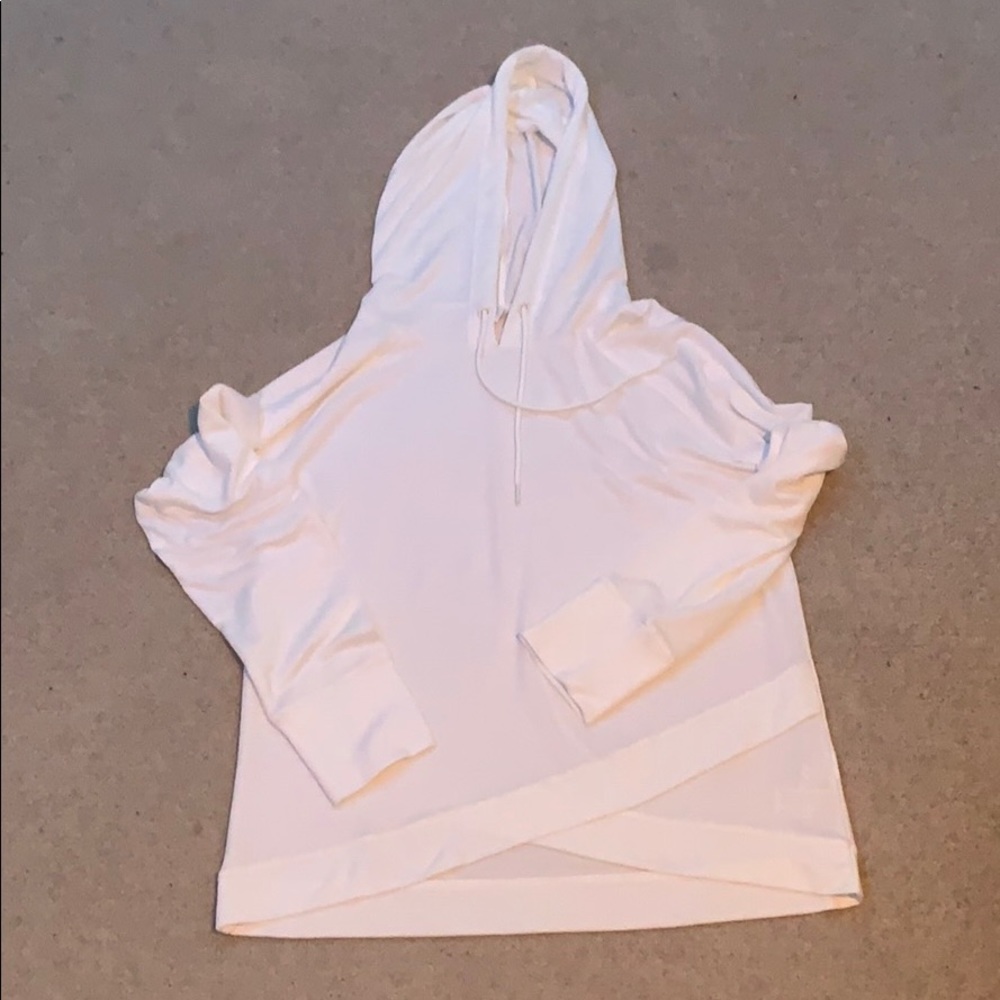 White, Thin Crossover bottom sweatshirt!